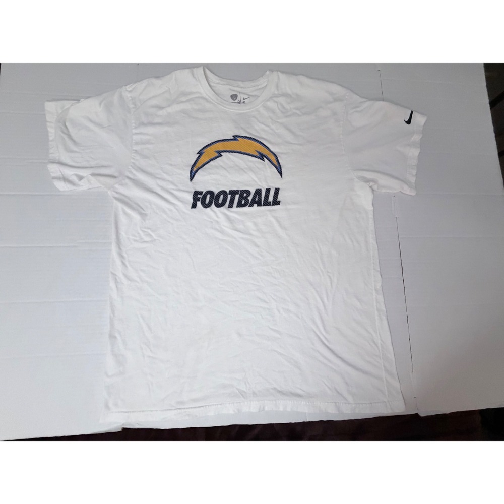 Nike Los Angeles Chargers NFL  Football T-Shirt Mens XL White Short Sleeve